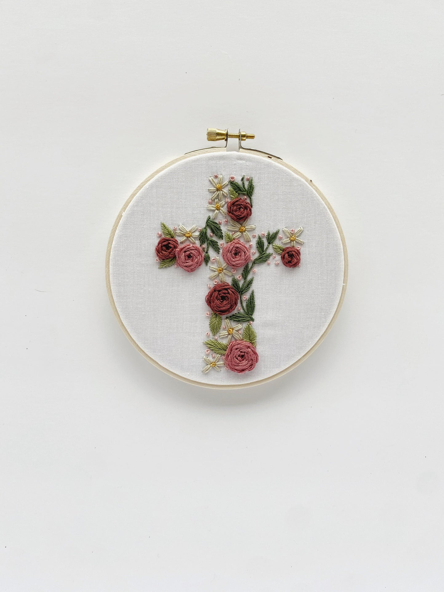 Embroidery Pattern || Floral Cross || Christian Hand Embroidery