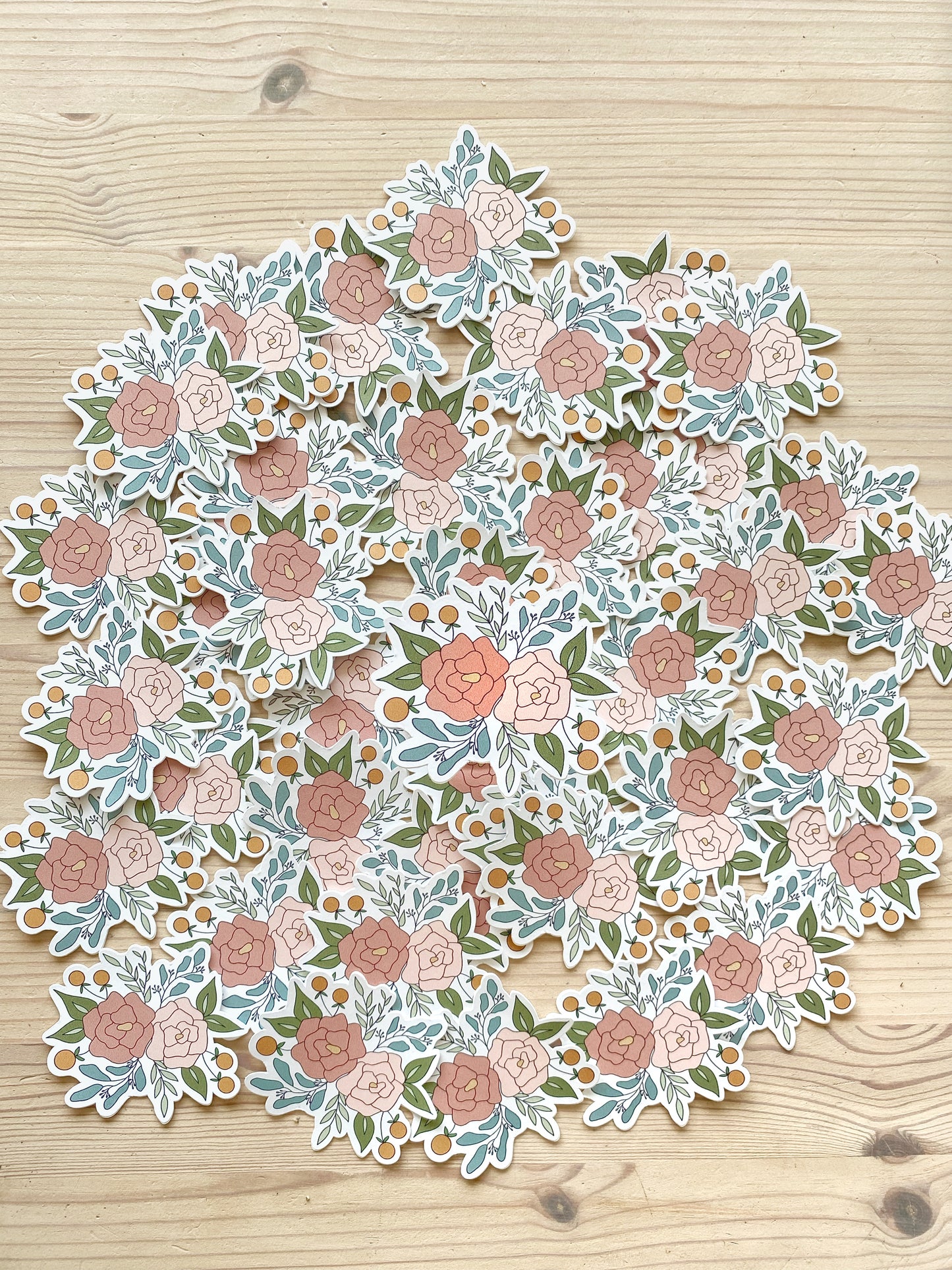 Fresh Picked Peonies Sticker